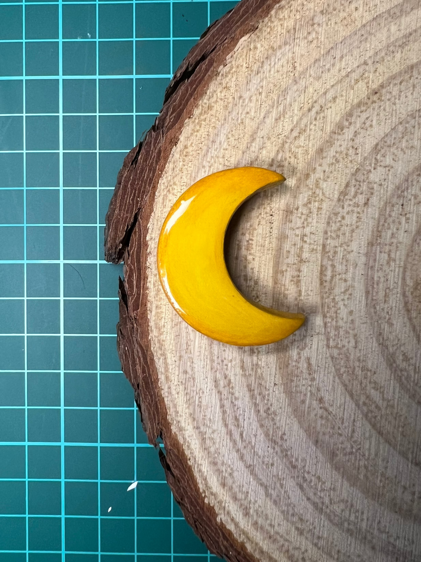 Moon + cherry blossom magnet